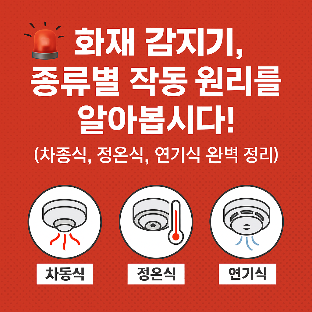 화재감직기 종류 차동식 정온식 연기식