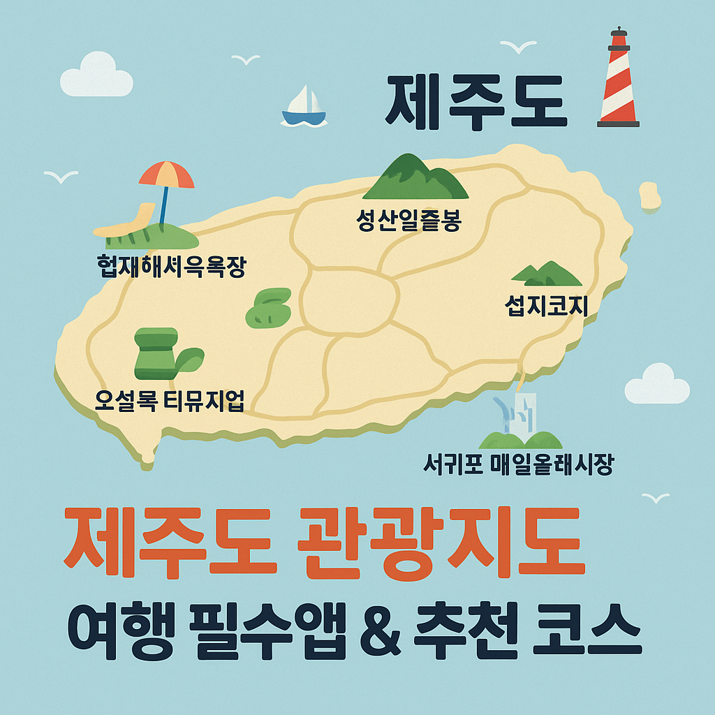 제주도 관광지도